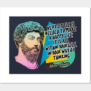 Marcus Aurelius Philosophy Quote Statement Typography Design Posters and Art